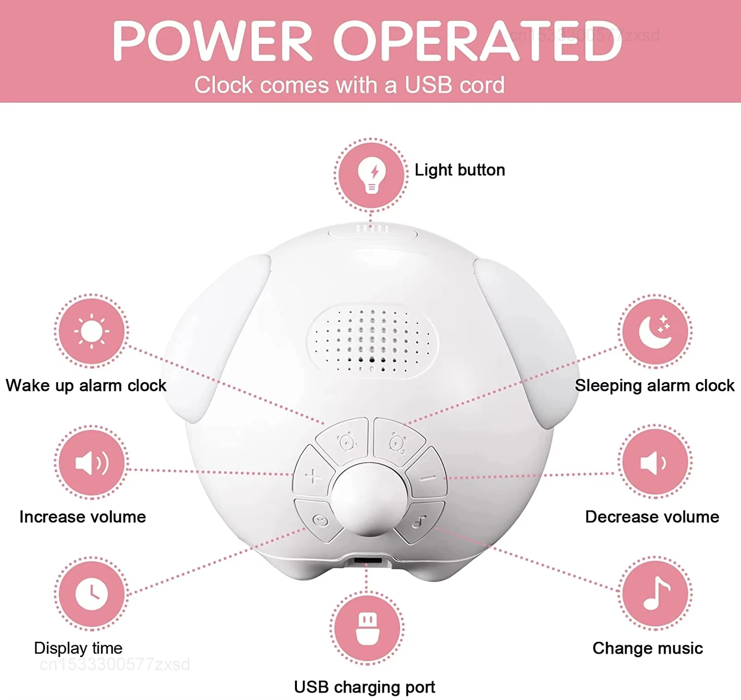 Child Alarm Clock Digital Emotion Table Clock With Light Living Room Bedroom Desktop Cute Cartoon Alarm for Kids
