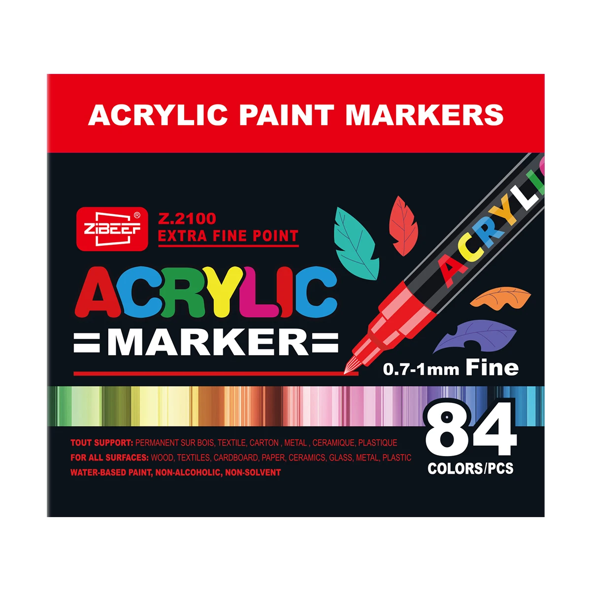 36/60/84/120-Color Acrylic Paint Marker Pen Sets Ideal for Artists Use on Rock Painting Glass Ceramic Fabric DIY Cards,marker pens,paint marker pen,markers pen,acrylic paint markers,art marker pens,art markers,paint marker pens