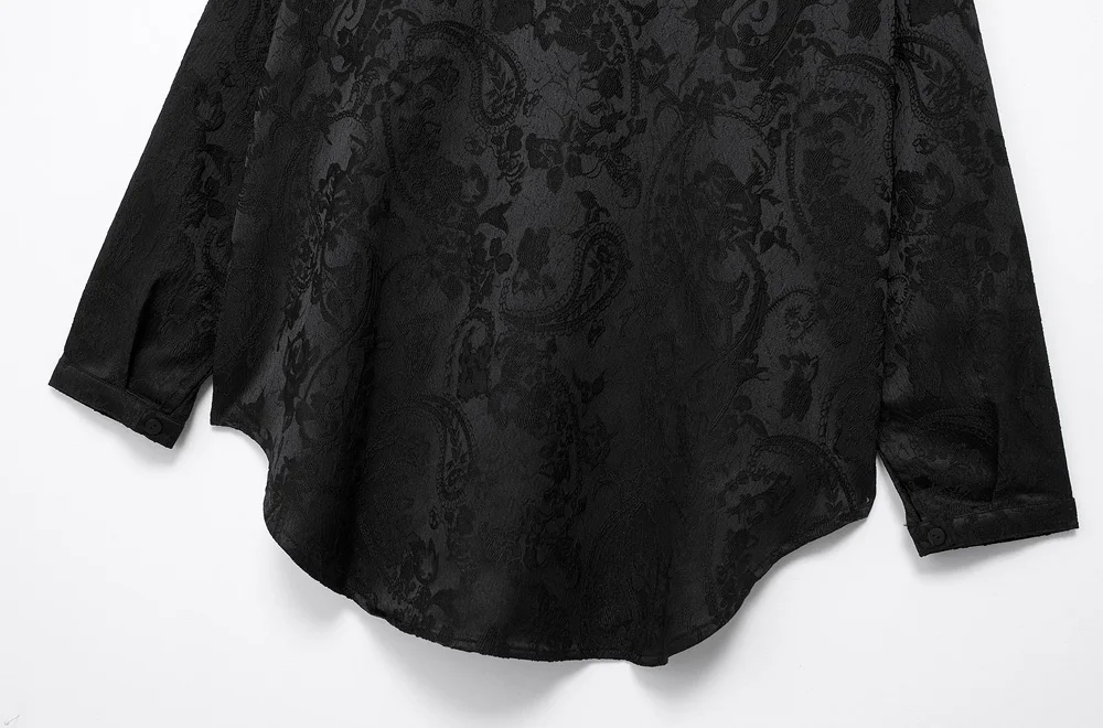 Langarm-Jacquard-Hemden für Damen, chinesischer Stil, weibliche Blusen, schicke Tops, Mode – Detail 8
