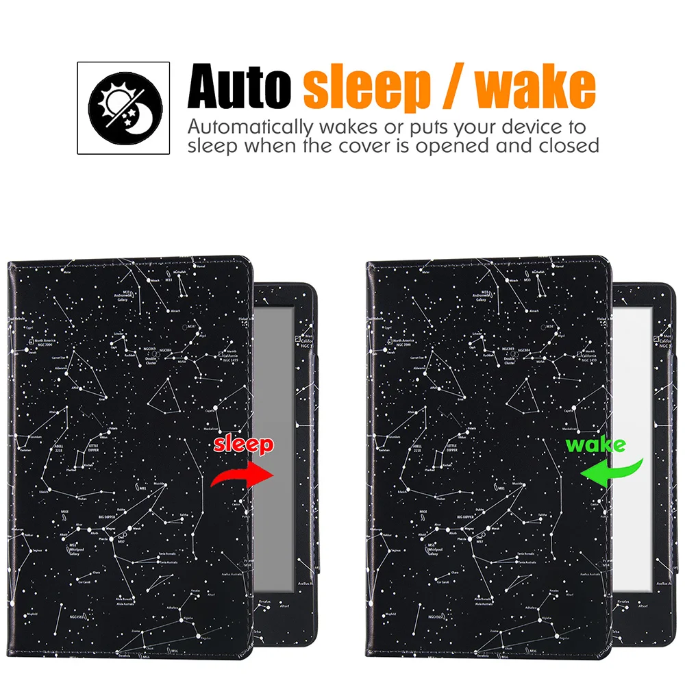 Stand Case para Onyx Boox Poke Poke Poke Lite E-reader Capa Protetora de Couro pu com Alça de Mão Auto Dormir Wake - Imagem 3