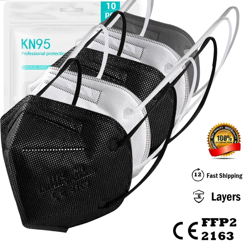 Masks Ffp2 Face Masks Kn95 Colors Mascarilla Fpp2 Homologada Security Protection Masks N K 95 Ffp 2 Originais 6ply Mask Pff2 N95 - Masks（none Medical） - AliExpress