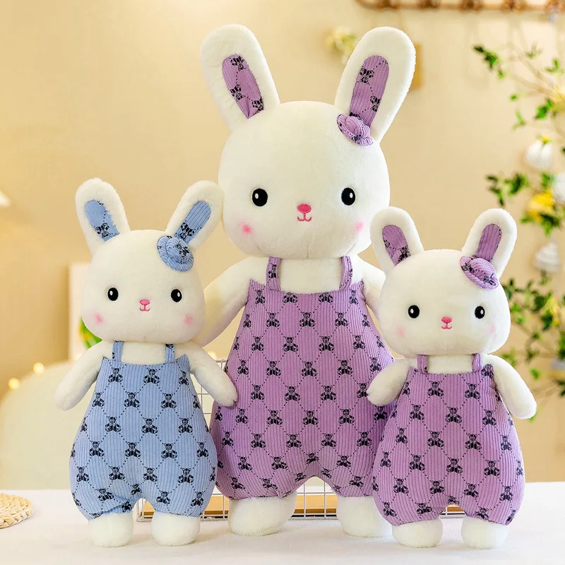 Cartoon Straps Rabbit Plush Toy Cute Soft Stuffed Animals Bunny Plush Doll New Hot 2023 Plush Toys for Girls Kids Boys Gifts