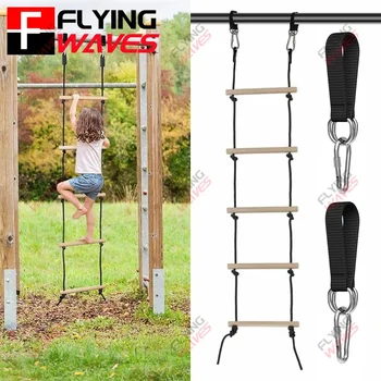 Kids Climbing Rope Ladder 1