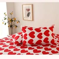 1PC Printed Fitted Sheet Mattress Cover Four Corners With Elastic Band Bed Sheet Bedroom Bedcover (Need Order Pillowcases) 6