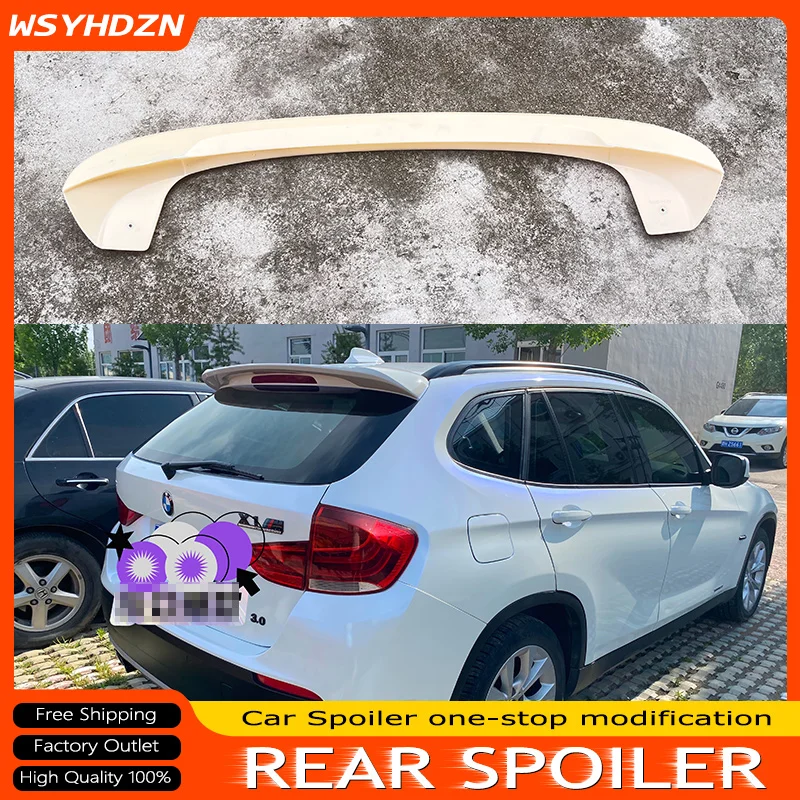 

For BMW X1 E84 Rear Roof Spoiler 2010-2015 High Quality ABS Rear Trunk Wing Glossy Black Or Carbon Fiber Look Body Kit