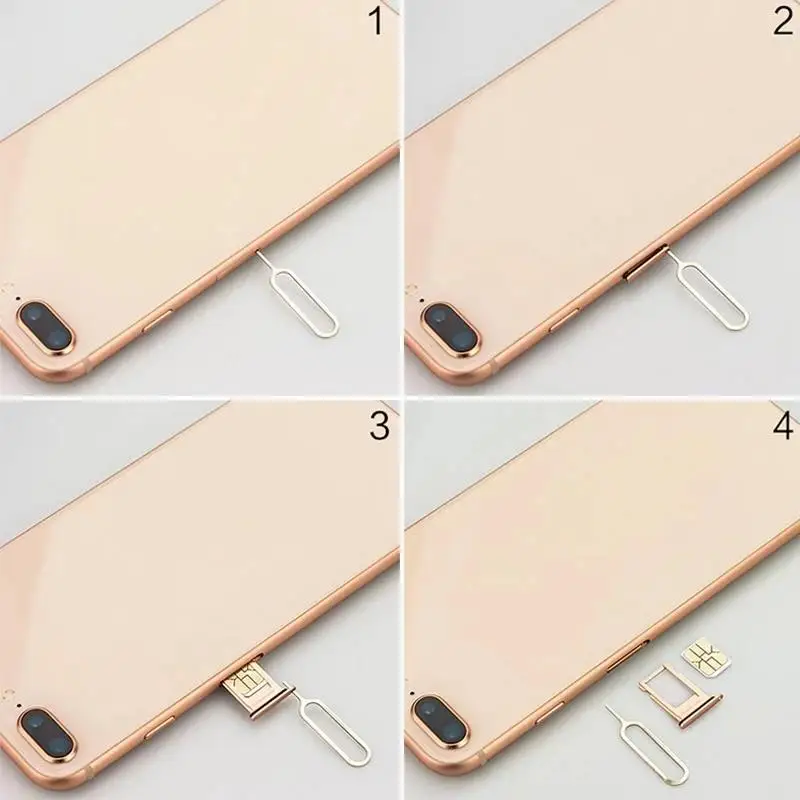 Stainless Steel SIM Card Tray Eject Pin Key Tool