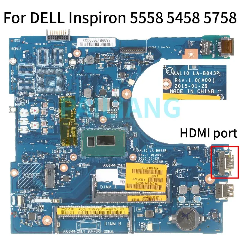 para dell inspiron notebook mainboard laptop motherboard vga