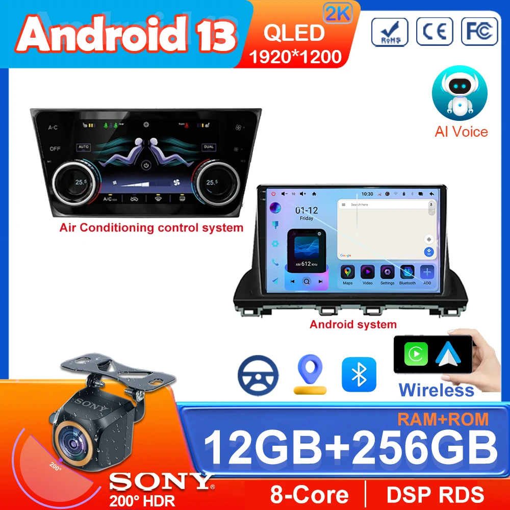 

Android 13 For Mazda CX-4 CX4 CX 4 2016 2017 2018 Car Radio Multimedia Player QLED Screen GPS Navigation Auto Carplay WIFI+4G BT