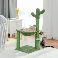 Cactus Cat Tree with Hammock Scrapers Tower 4