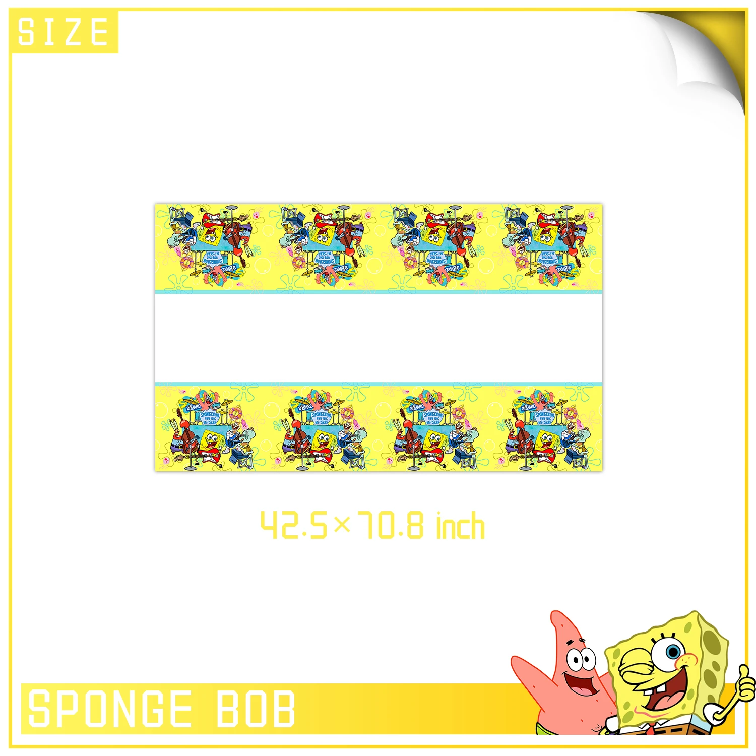Yellow Sponge-Bob party decorations disposable tableware paper plate cup tablecloths for kid birthday party baby shower supplies birthday tableware set birthday party supplies party supplies disposable tablecloth