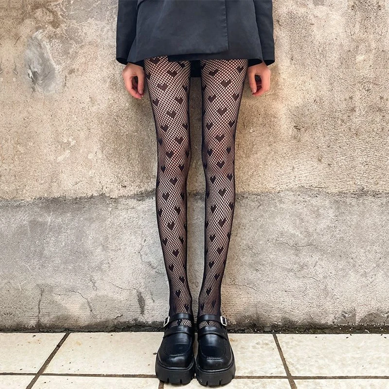 Japanische Mädchen Goth Punk Retro Spinnennetz Strumpfhosen Klassische Lolita Sexy Cosplay Anime Strumpfhosen Frauen Spitze Mesh Strümpfe Mit Boden – Detail 26