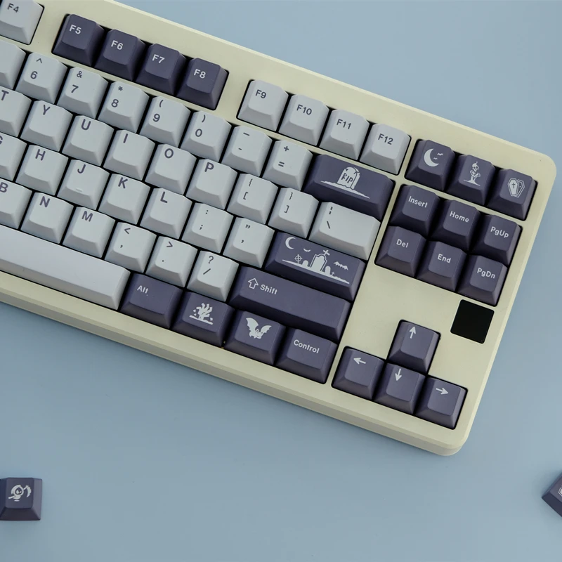 Gmk Midnight Keycaps Grupo Perfil de Cereja Pbt Sublimação de Corante 61 64 68 75 87 104 129 Chaves - Imagem 2