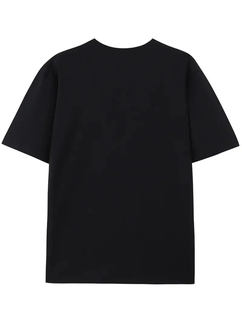 Men's T-shirt Streetwear Pattern Bold Letter Printed Loose Casual Summer Short sleeved Pure Cotton T-shirt