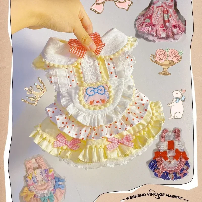 

Kawaii Lolita Tiered Skirt Dog Clothes Bow Dot Ruffle Lace Dress Small Dogs Clothing Cat Japanese Fashion Spring Pet Products