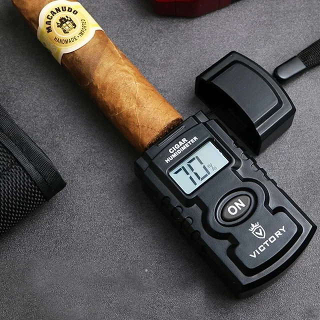 Portable Digital Cigar Electronic Humidometer Cigar Internal Measurement of Humidity Needle Cigar Accessories Gifts Golf Lover - Image 2