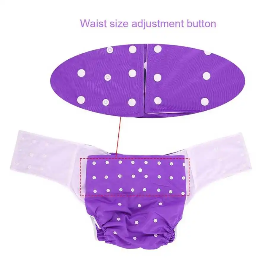 Washable Adult Pocket Nappy Cover Adjustable Reusable Diaper Adult Diaper Pants Old People Incontinence Pants Underwear 2