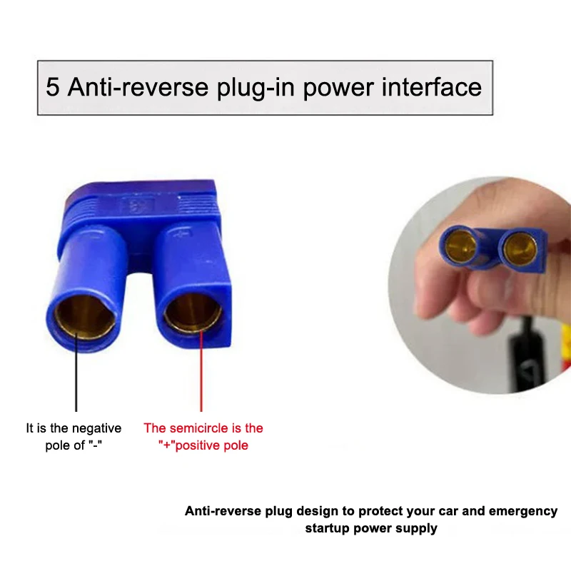 Jump Starter 1 Piece Alligator Clip Starting Device Emergency Battery Jump Cable Clamps For Car 12V With EC5 Plug Connector car battery connectors