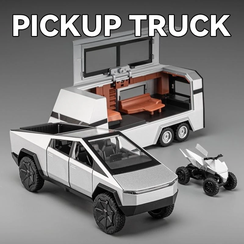Рисунок 3 - 1/32 Tesla Cybertruck с туристическим автомобилем RV