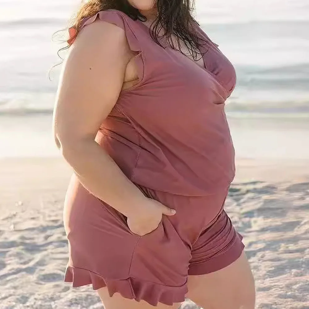 Women Summer Floral One Piece Swimsuit