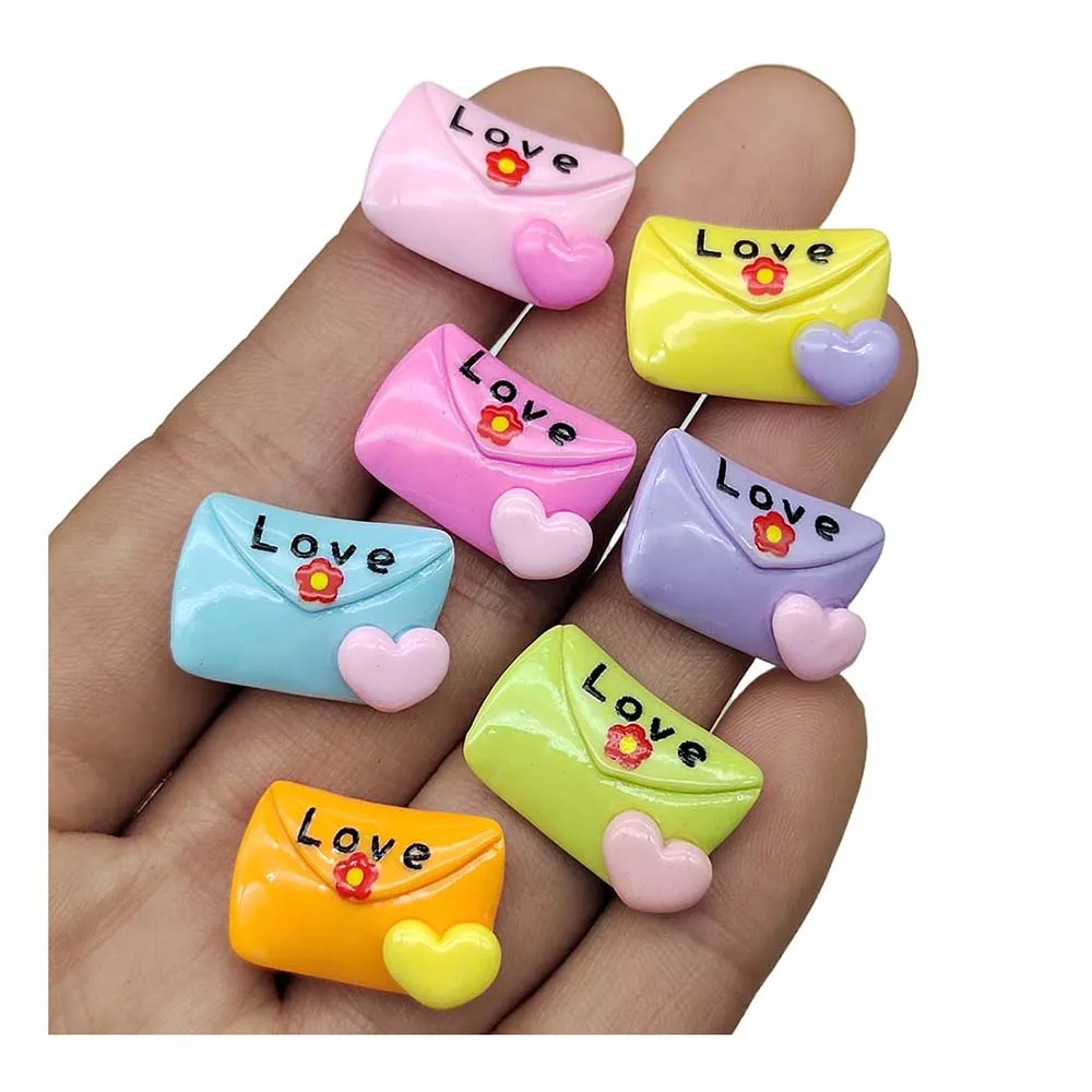 

20/50/100pcs Kawaii Love Heart Mini Ladies Wallet Flatback Resin Cabochon DIY Hair Bows Accessories Phone Case Decoration