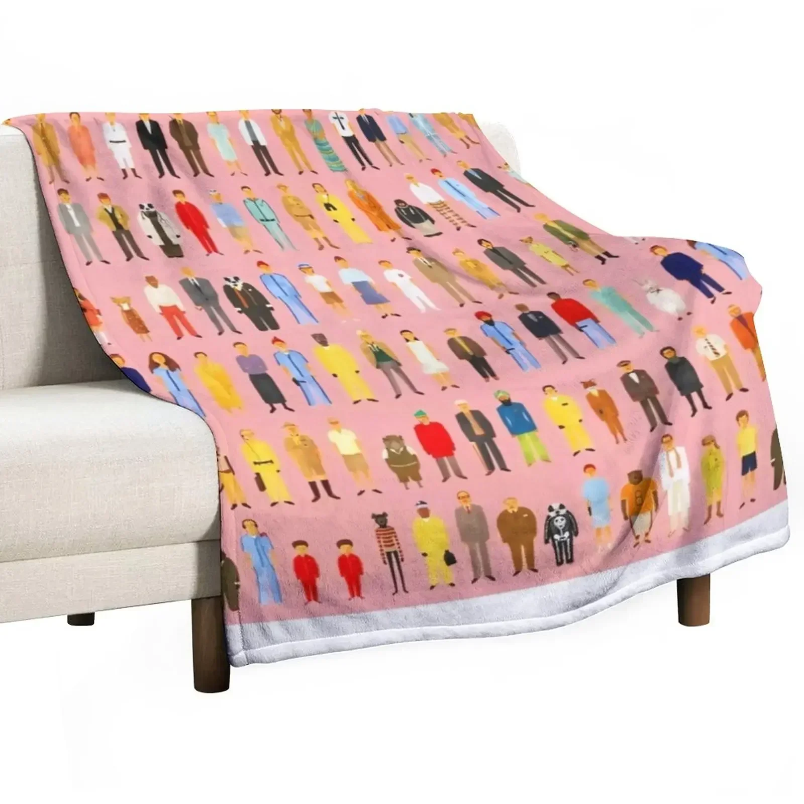 

Wes Anderson Movie Characters Throw Blanket Hair Heavy Luxury Blankets