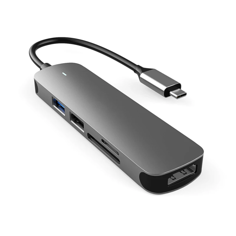 

5-в-1 адаптер Usb-c Usb 3,0/usb2.0 кардридер Sd/tf кардридер алюминиевый корпус полный 1080p супер скорость для Macbook Usb C концентратор