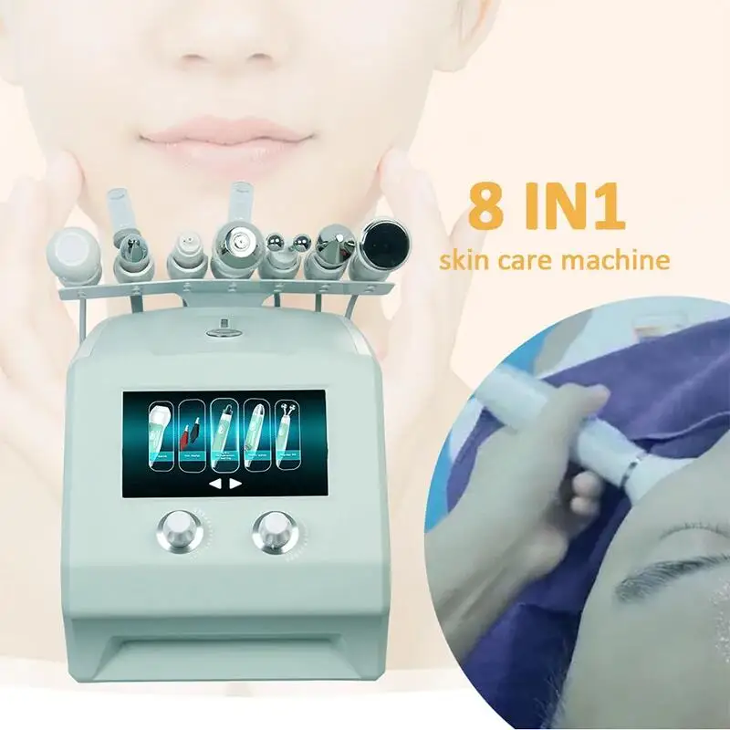 

8 in 1 Ultrasound Hydrodermabrasion Aqua Peel Face Lifting Vacuum Water Dermabrasion Plasma Oxygen Skin Care Machine