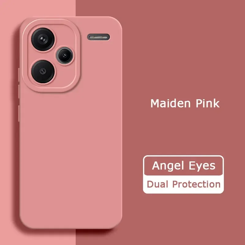 Luxury Angel Eyes Square Liquid Silicone Case - Premium Soft Cover