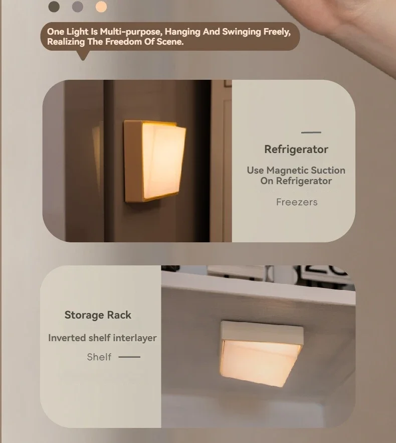 Bedroom USB Charging Minimalist Switch Night Light For Home Bedroom Bedside – Simple White/Yellow Design