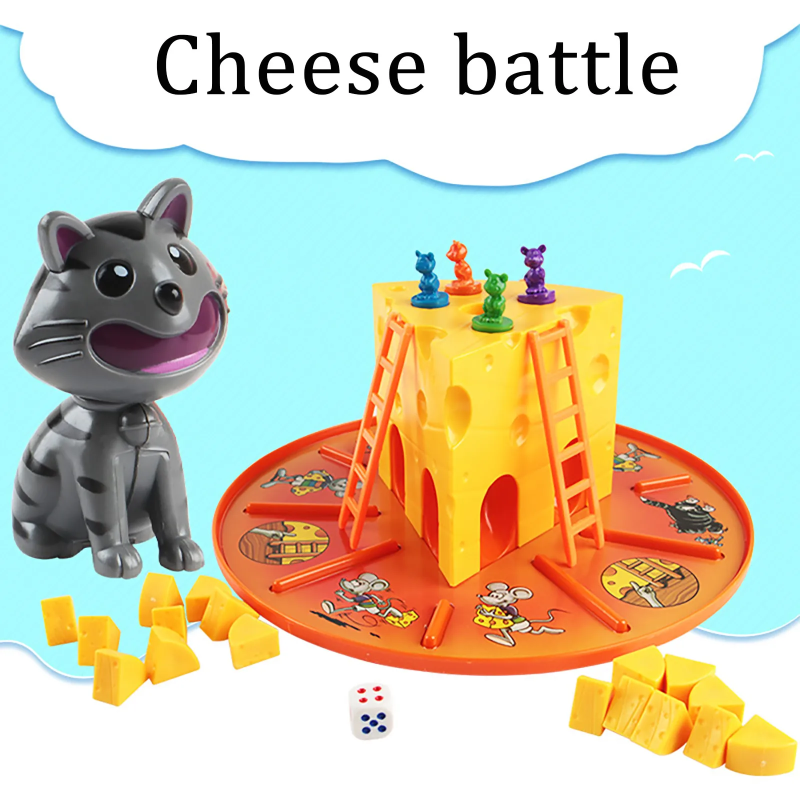 Car 2 Little Cat And Cheese Game Kid&rsquo;s Interaction Cat 3D Board Game Great For Boys And Girls Early Dialogues