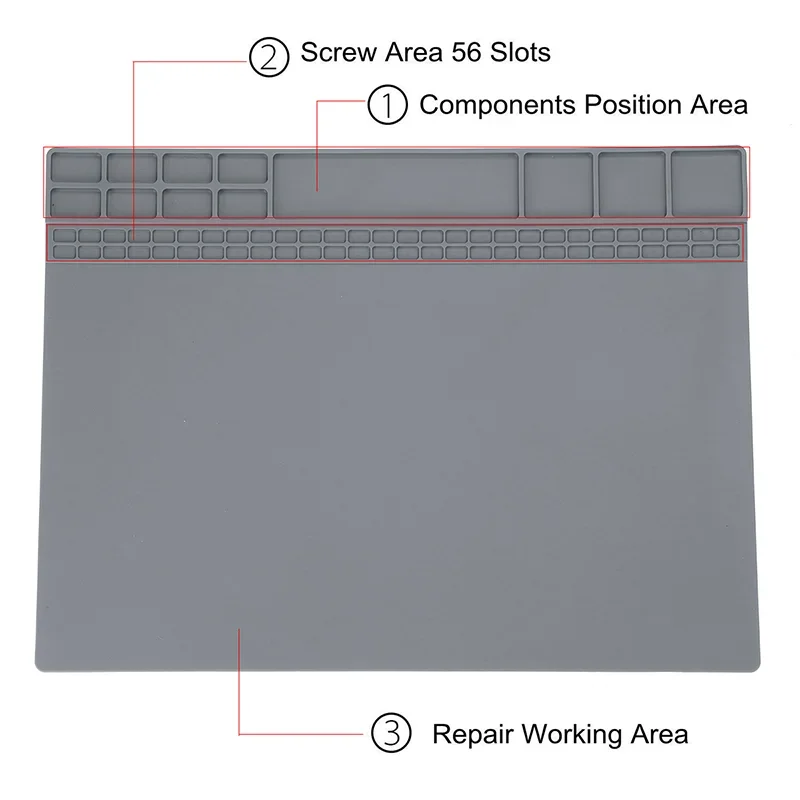 Soldering Work Mat Insulation Heat Insulation Repair Pad Silicon Welding Soldering Maintenance Platform 350*250mm