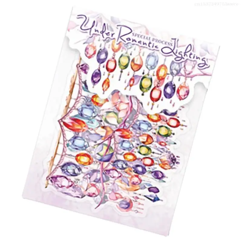 PET Sticker Color Flower Blossom PET Light Decal Easy To Apply And Remove For Home Decoration F0T6