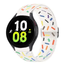 Nylon Elastic Wristband Bracelet - 20mm/22mm Adjustable Strap - 22mm (Pride Edition white)