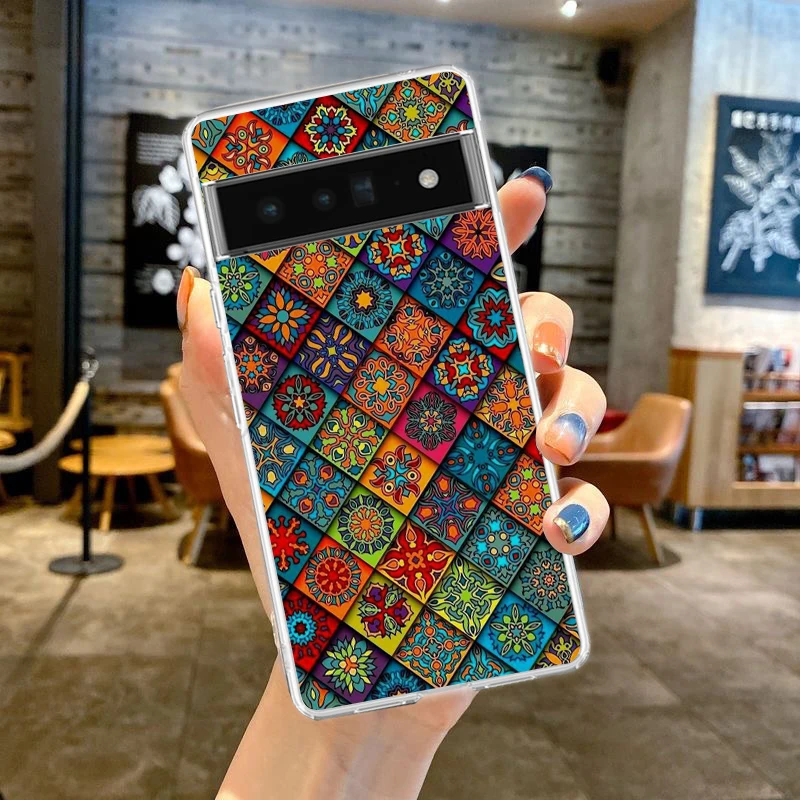 Mandala Flower Totem Shockproof Clear Silicone Phone Case