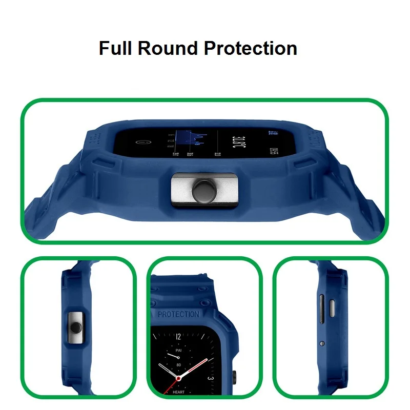 Huami Amazfit GTS 1/2/3/4 소프트 TPU 케이스 스트랩, 견고한 아머 만능 보호 통합 케이스 및 스트랩