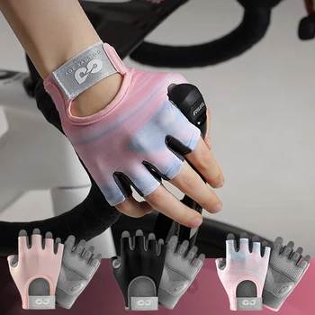 GTUBIKE 1 Pair New Cycling Gloves Workout Gym Gloves for Men Women Weight Lifting Fingerless Gloves Training Exercise Fitness
