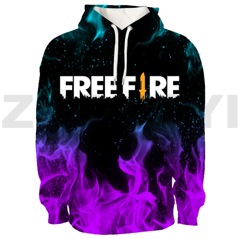 

Толстовка с капюшоном Kpop Free Fire Garena, объемные пуловеры в стиле аниме, свитшот, Спортивная женская одежда свободного огня в стиле Харадзюку