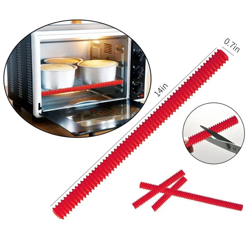 Silicone Heat Insulation Strip Sleeve High Temperature Resistance Guard sleeve Kitchen Baking Tool Microwave Oven,silicone oven mitts,kitchen gloves,silicone oven gloves,silicone oven protector
