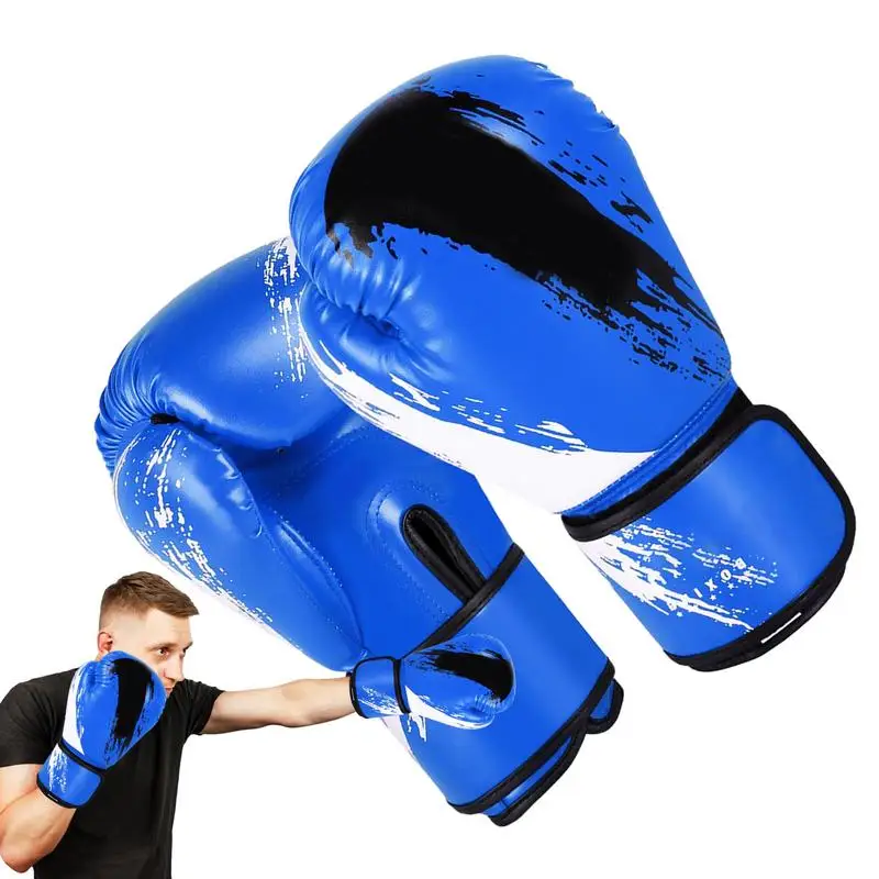 

Adult Men's Women's Kids 10oz Boxing Gloves PU Leather MMA Muay Thai Punching Bag Combat Fight Adults Kickboxing Gloves Unisex
