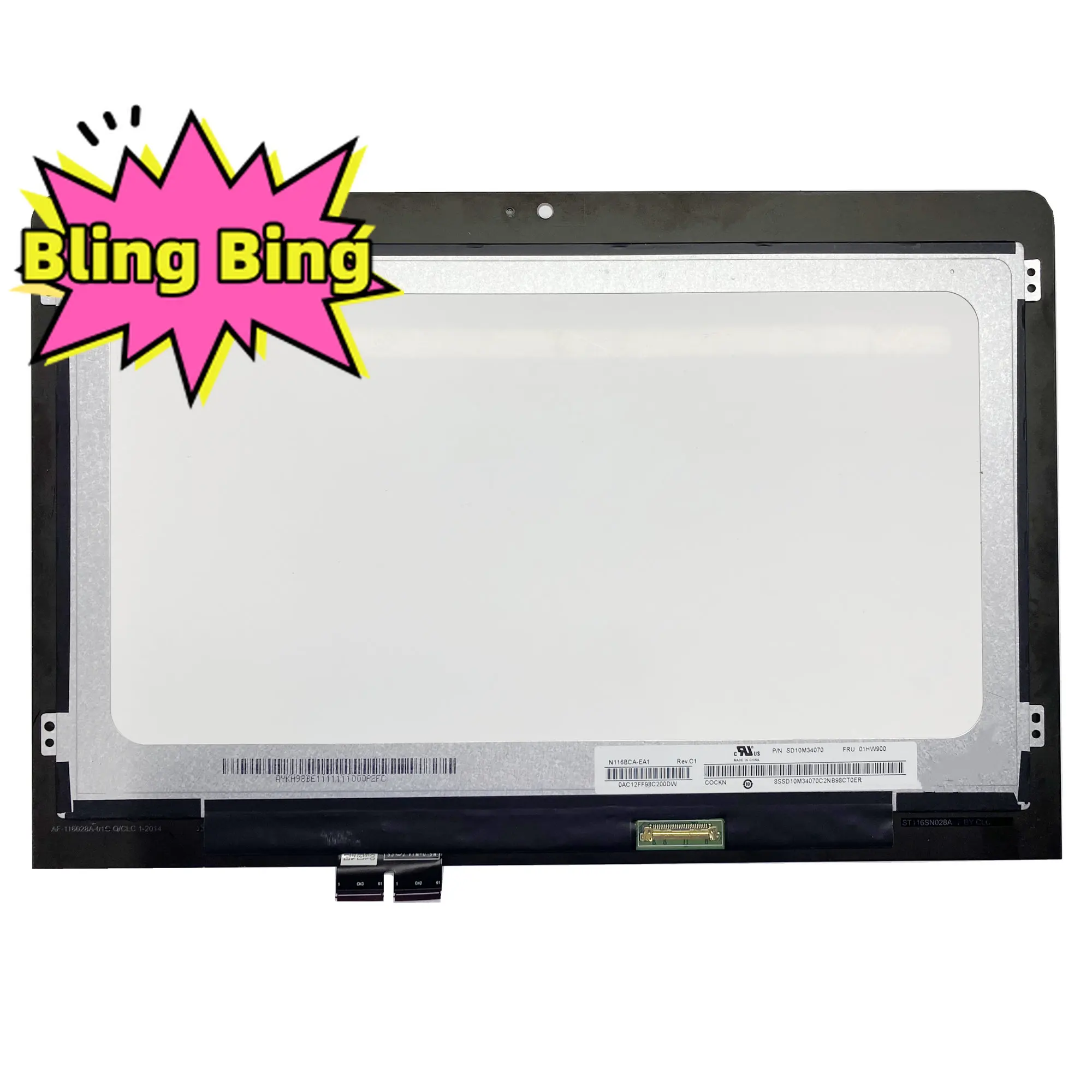 

N116BCA-EA1 B116XAN06.1 For Lenovo ThinkPad 11e Yoga Gen 6 20SE 20SF Yoga HD Display Matrix 11.6"1366×768 Touch Screen Assembly