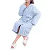 Robe de nuit à lacets absorbant l'eau pour femme, cardigan à capuche, longueur mi-aclf, chemise de nuit pour couple, peignoir pour lieu d'optique, sourire, hiver