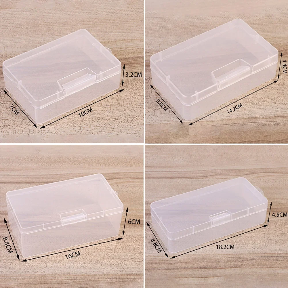 

Plastic Storage Box Transparent High Capacity Container With Lock Catch For Jewels Gadget Screw Tools Holder Case Dustproof