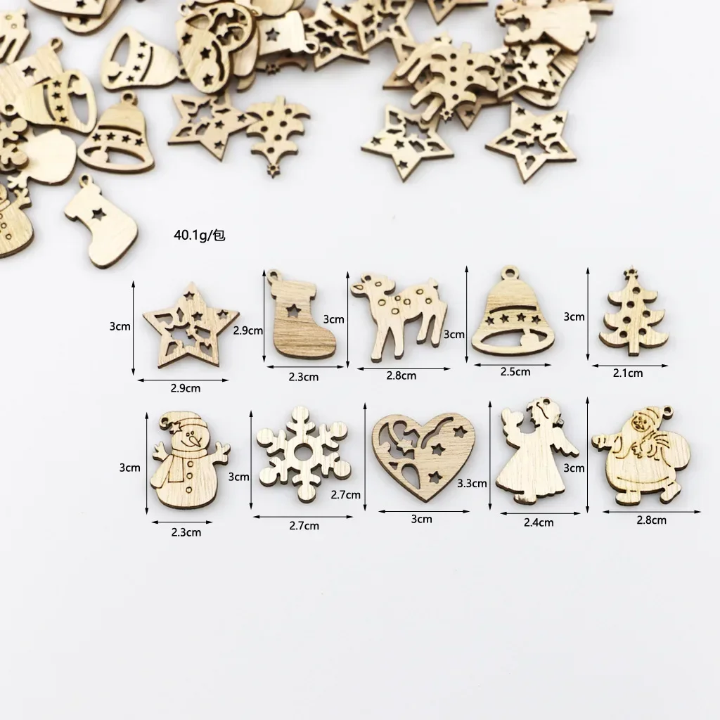 10pcs Unfinished Wood Ornaments for Crafts DIY Wooden Christmas Ornaments  to Paint Blank Wood Discs Circles Xmas Tree Hang Decor - AliExpress