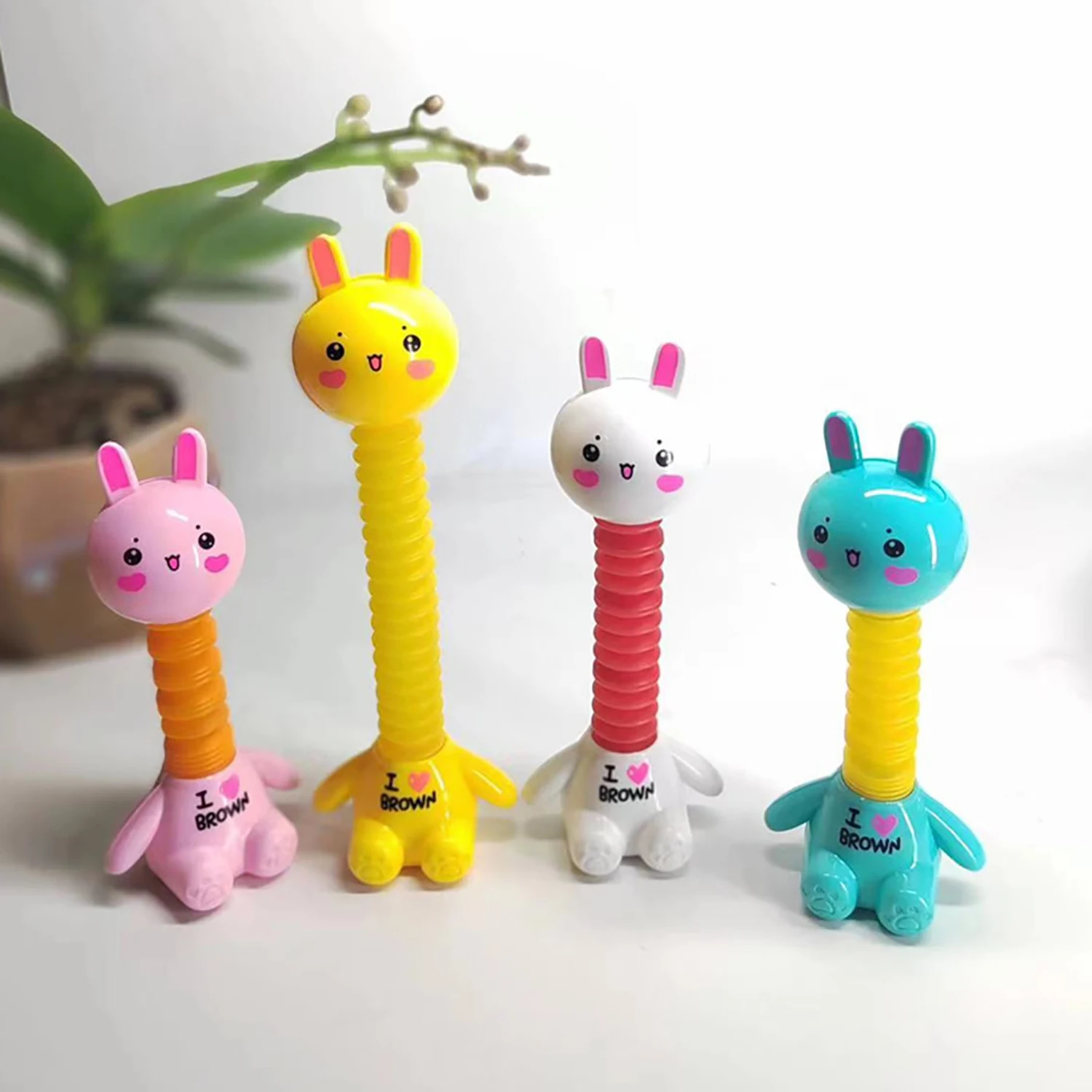 Novelty Toy Stress Relieving Expansion Tube Rabbit DIY Scalable White Rabbit Stress Relieving Creative Interaction 4