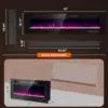 72 inches Electric Fireplace-Wall Fireplace for Living Room-Fireplace Freestanding/Inserts/Wall Mounted with Remote Control 6