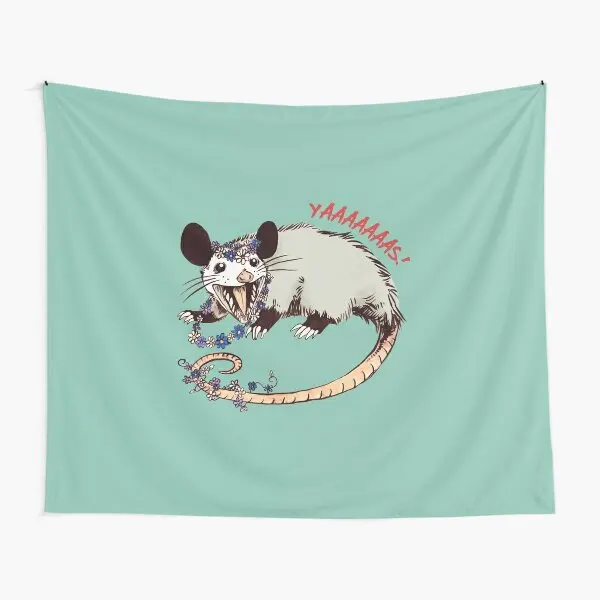 

Daisy Chain Opossum Possum Yaaaas Tapestry Travel Home Colored Printed Bedroom Bedspread Room Towel Beautiful Decoration