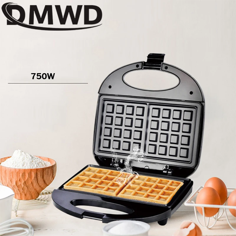 110V Electric Sandwich Waffle Panini Machine Multifunction Eggs Sandwich Maker Mini Bread Grill Steak Frying Oven Waffle Iron EU