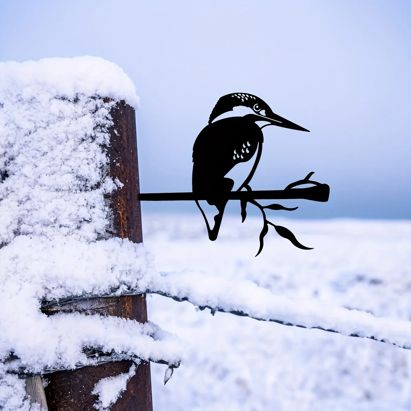 

Bird Iron Art Silhouette Garden Courtyard Decoration Outdoor Wooden Stake Fence Design Decoration Plugin