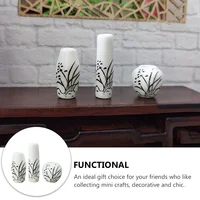 3 Pcs Small Vase Orchid Pot Miniatures Plant Vases Retro Decor House Props Accessory 2