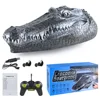 2.4G Simulation Crocodile Head RC Boat Water Racing Remote Control Toys 15km/h Fun Novelty Simulation Spoof Remote Control Boat 3